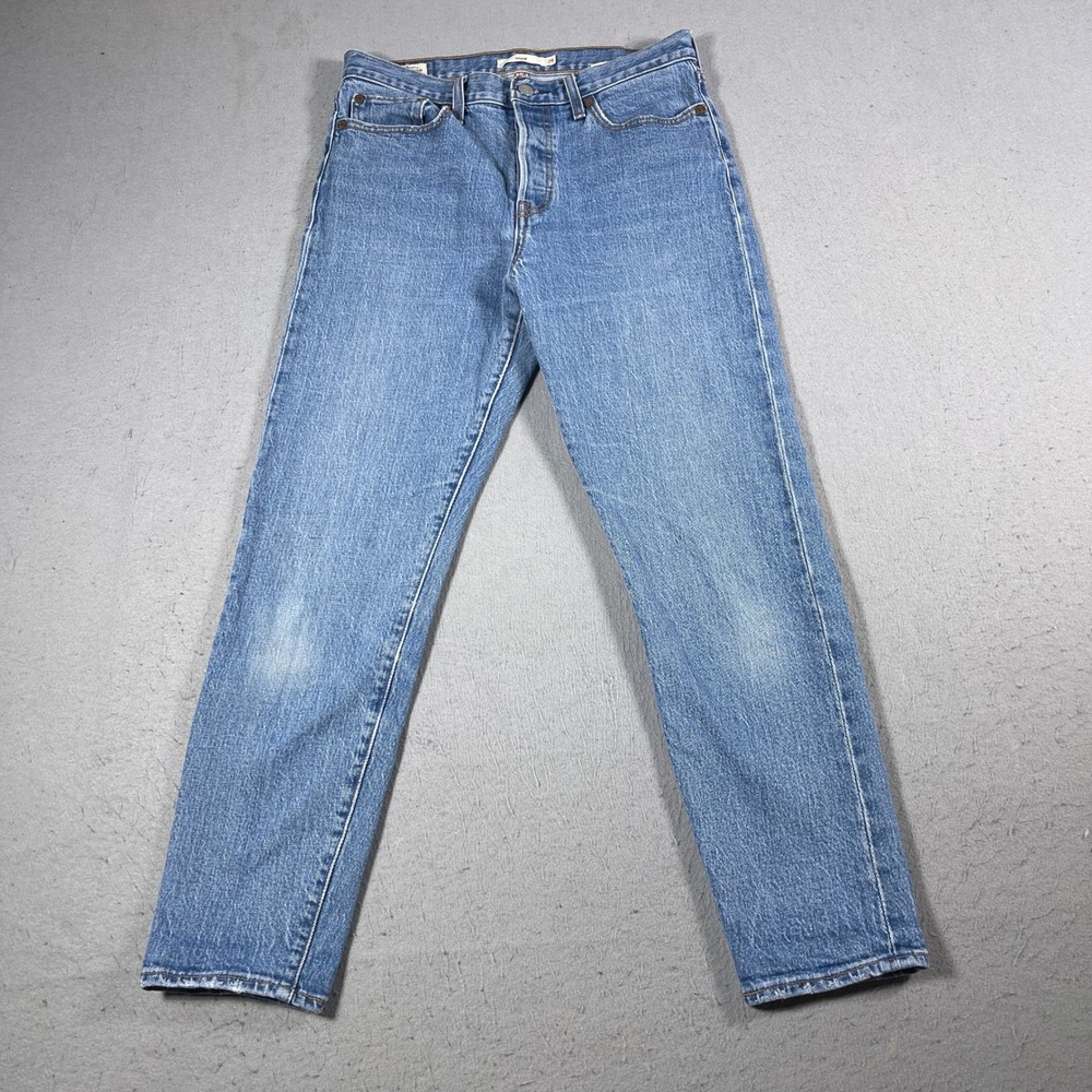 Levi's Premium Wedgie Straight Jeans Women 29 High Rise Blue Denim Casual